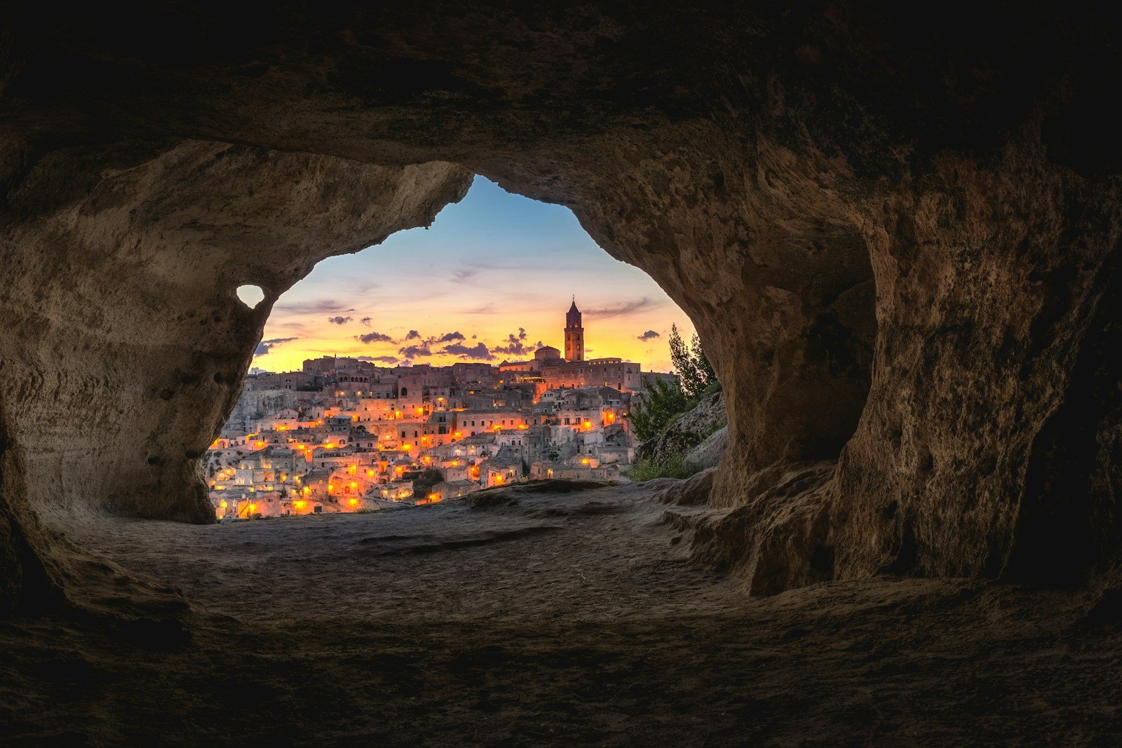 europe top destinations brown cave with over-view of city