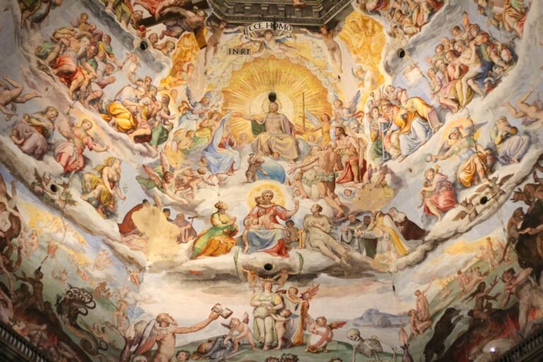 Sistine Chapel Travel Guide a painting on the ceiling of a building