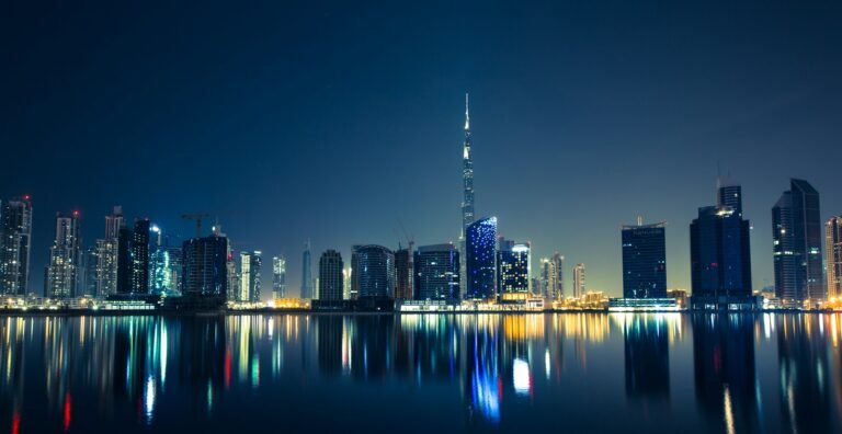 dubai travel guide panoramic photography of the city during night