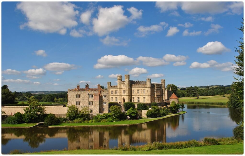 Leeds Castle, Maidstone, United Kingdom brown concrete castle with moat during daytime