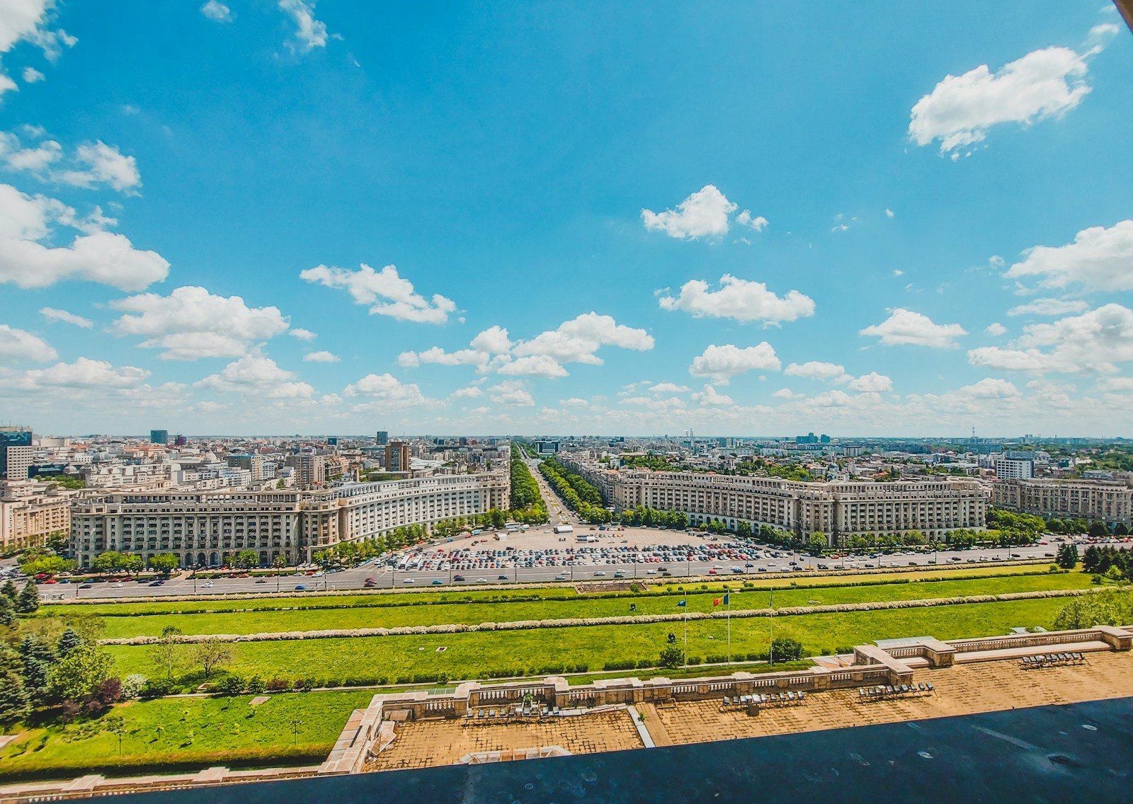 romania travel guide, a view of a city from a tall building