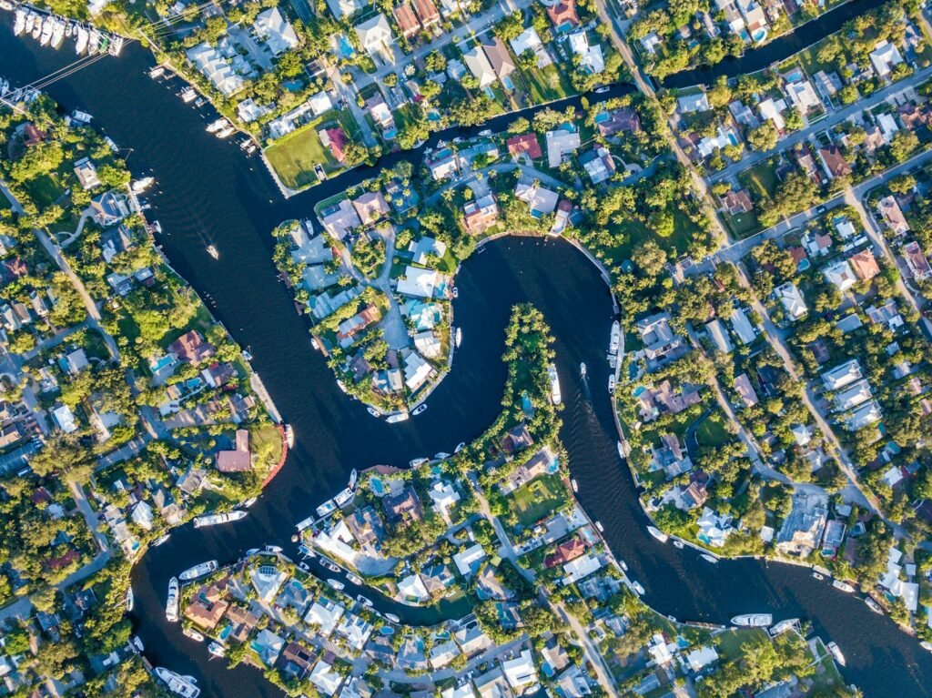 Fort Lauderdale bird's-eye view photography of river in city